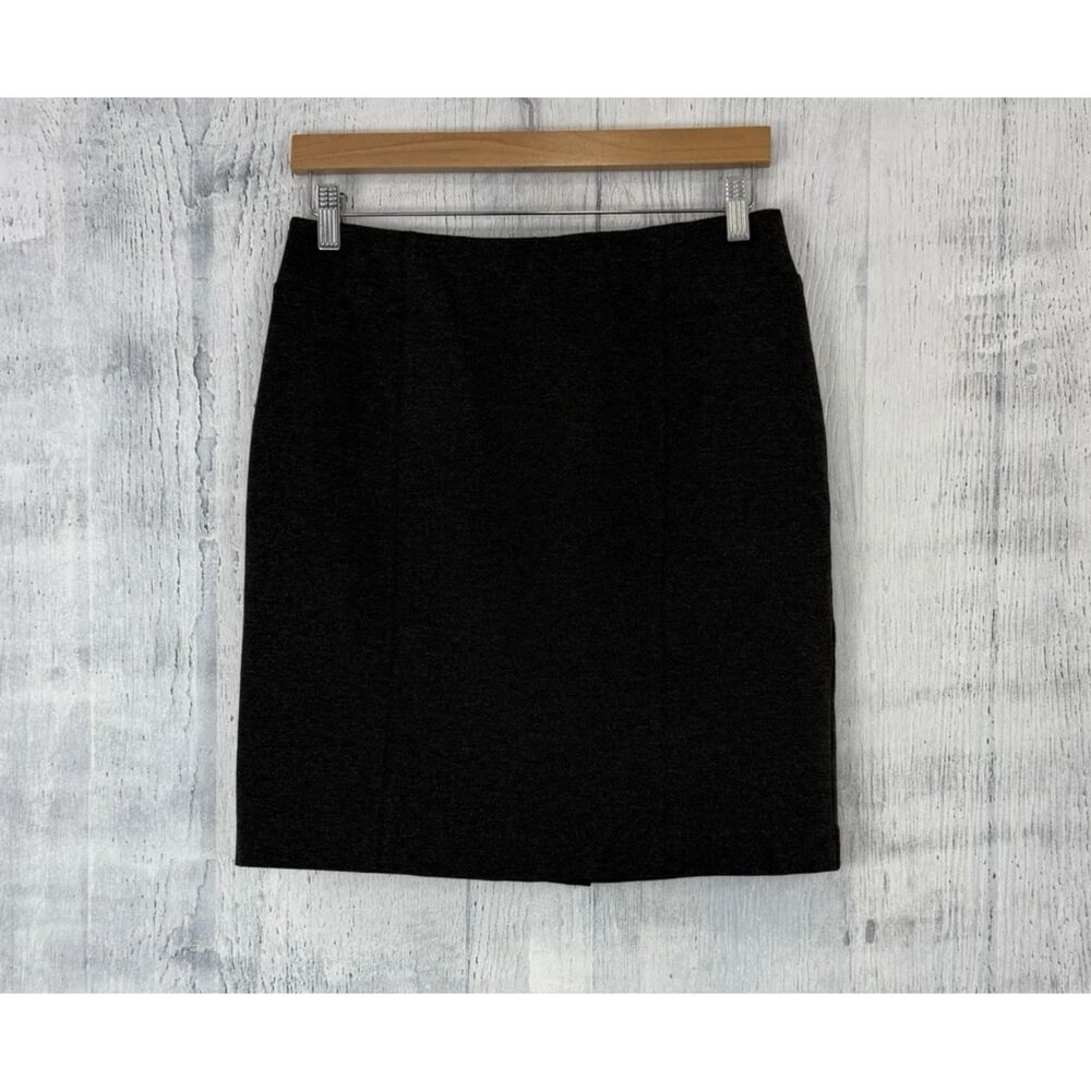 J. JILL Ponte Pencil Skirt Women's XS-30"w Charcoal Gray Pull On Stretch Career